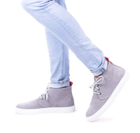 Grey Perforated Suede Chukka
