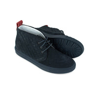 Navy Quilted Suede Chukka