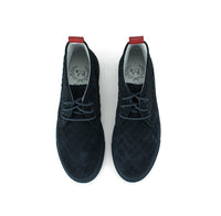 Navy Quilted Suede Chukka