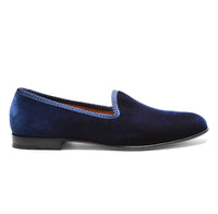 Women's Slippers - Women's Navy Velvet Slipper