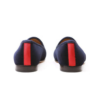 Women's Slippers - Women's Navy Velvet Slipper